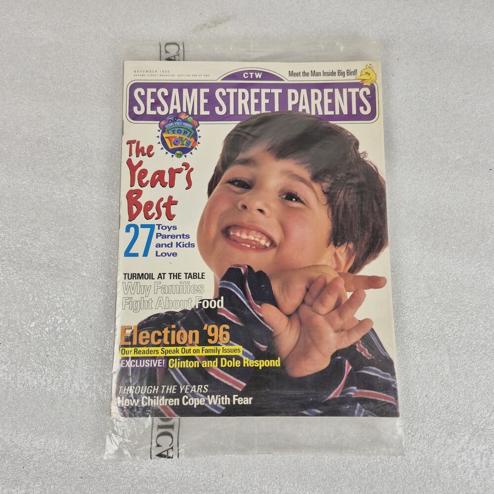 Vintage Sesame Street & Sesame Street Parents Magazine Nov. 1996 New. SEALED